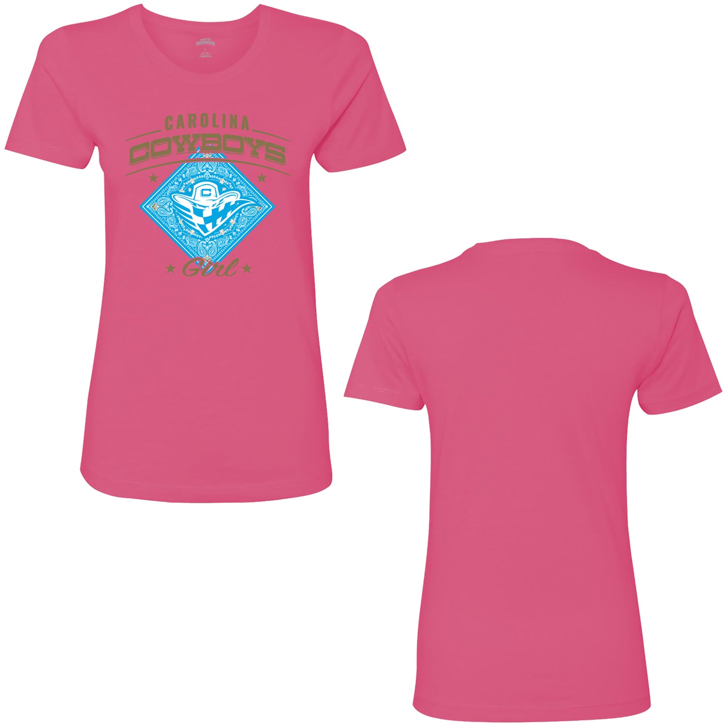 Ladies Carolina Cowboys Girl Tee - Pink
