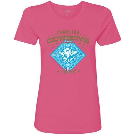 Ladies Carolina Cowboys Girl Tee - Pink