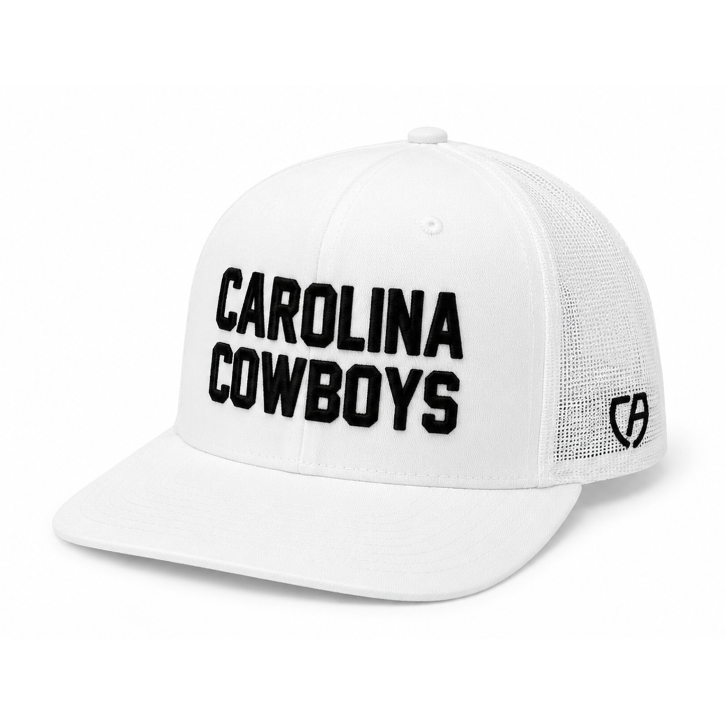 Carolina Cowboys White Trucker Hat