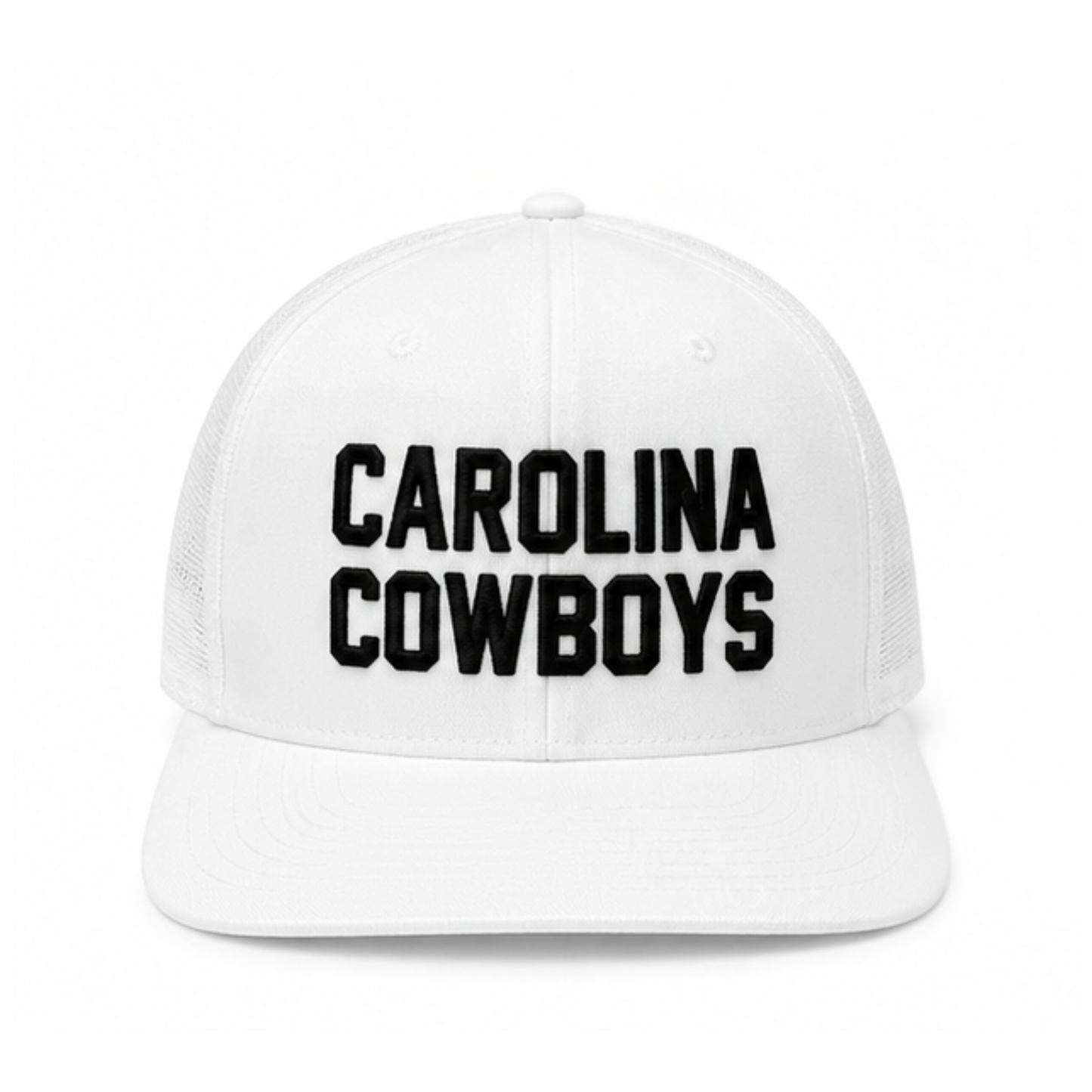 Carolina Cowboys White Trucker Hat