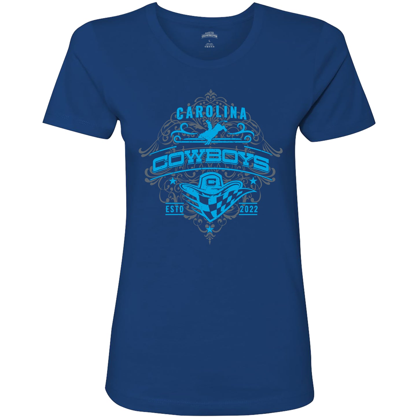 Ladies Carolina Cowboys Girl Tee - Blue