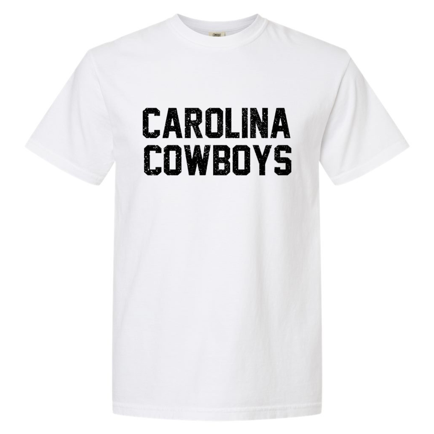 Carolina Cowboys Distressed White Tee